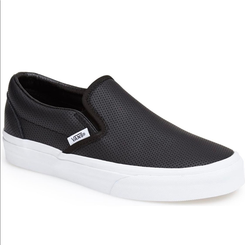 Vans Classic Slip On Perforated Leather Sneaker